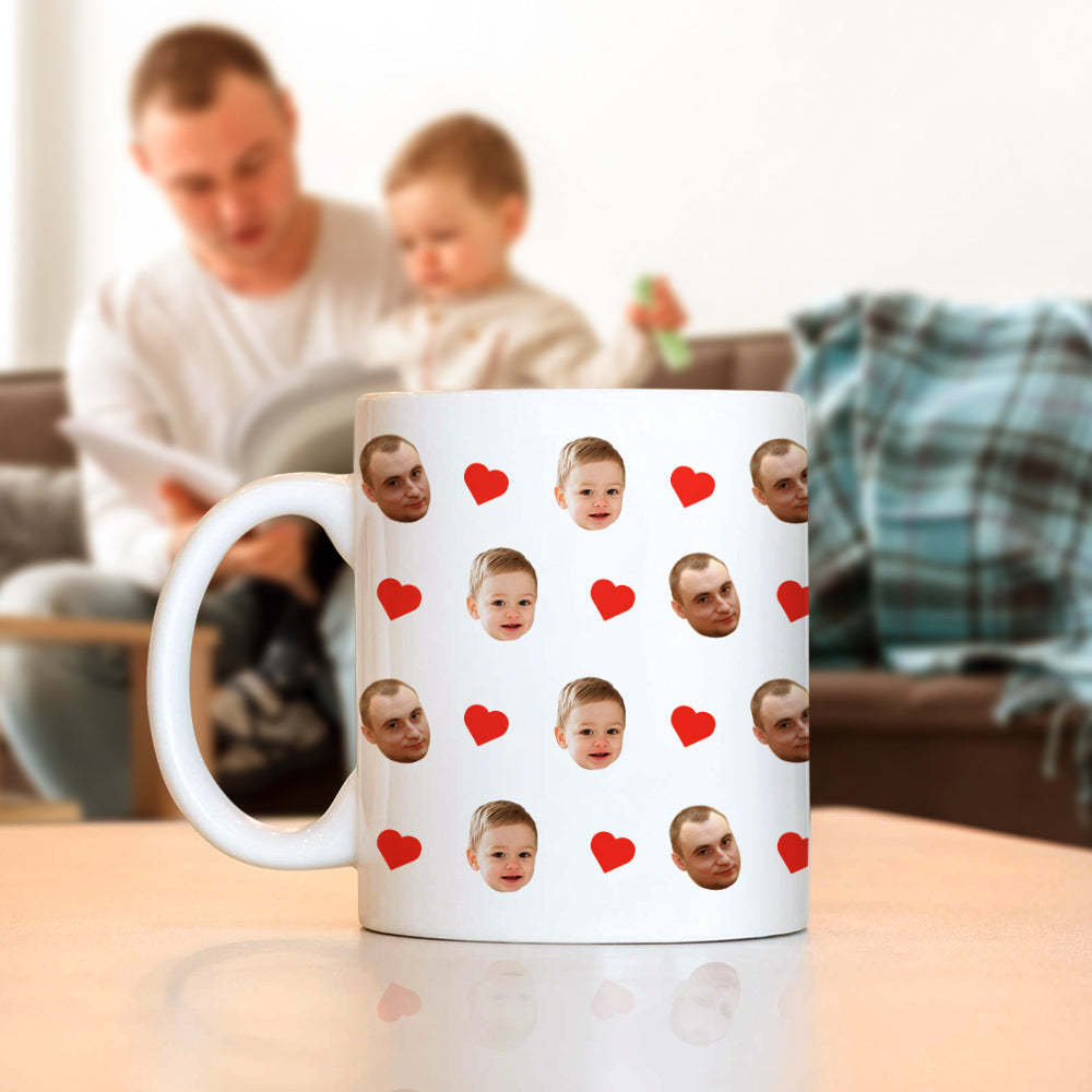 Personalized Face Mug Custom Photo Mug Your Dogs Face Mug for Dad - Myphotomugs