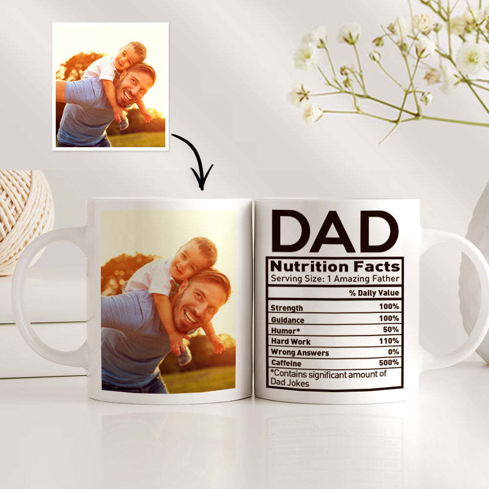 Father`s Day Gift Custom Photo Mug Personalized Face Mug Photo Mug for Dad - Myphotomugs