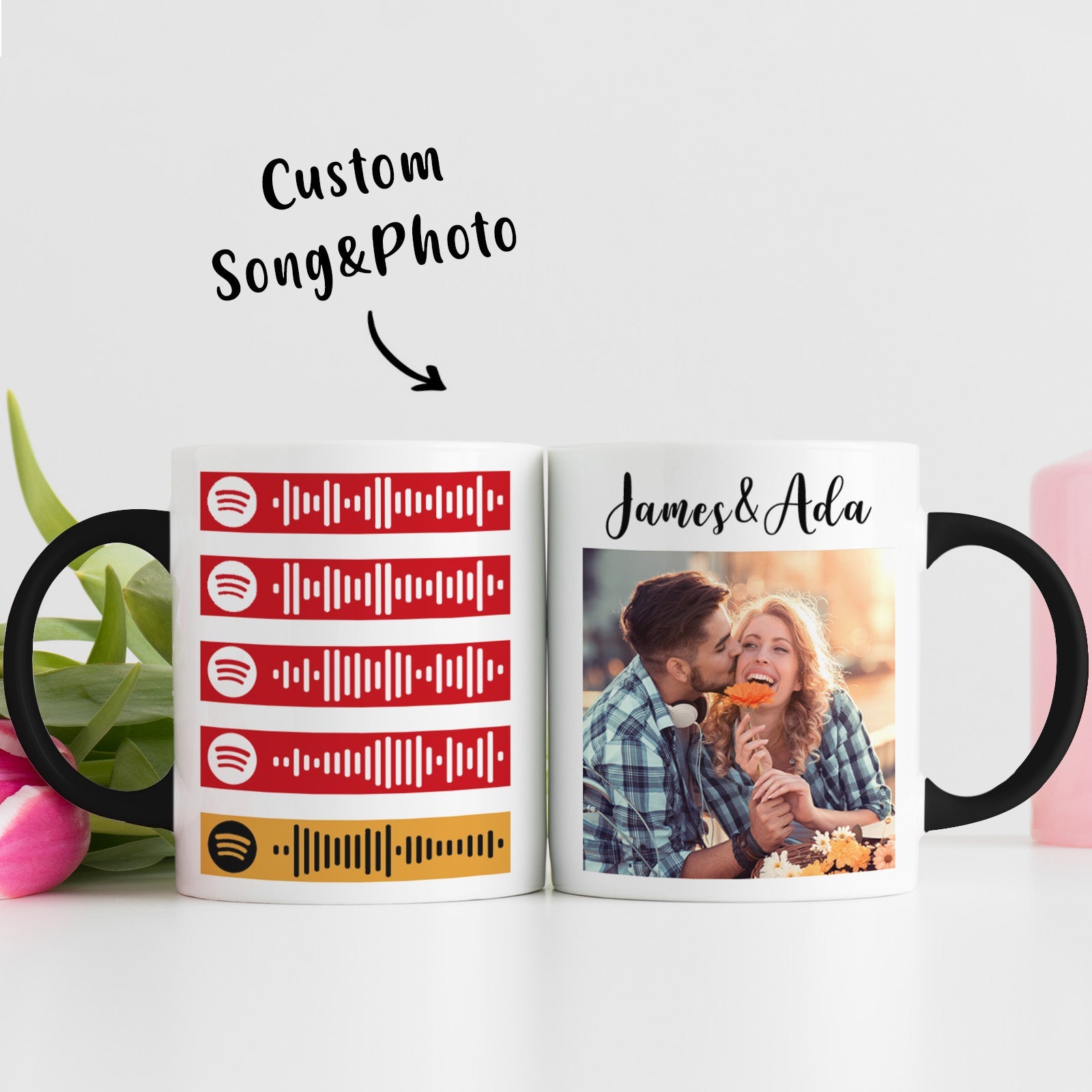 Custom Spotify Mugs Photos Mug Personalized Music Mug for Lover