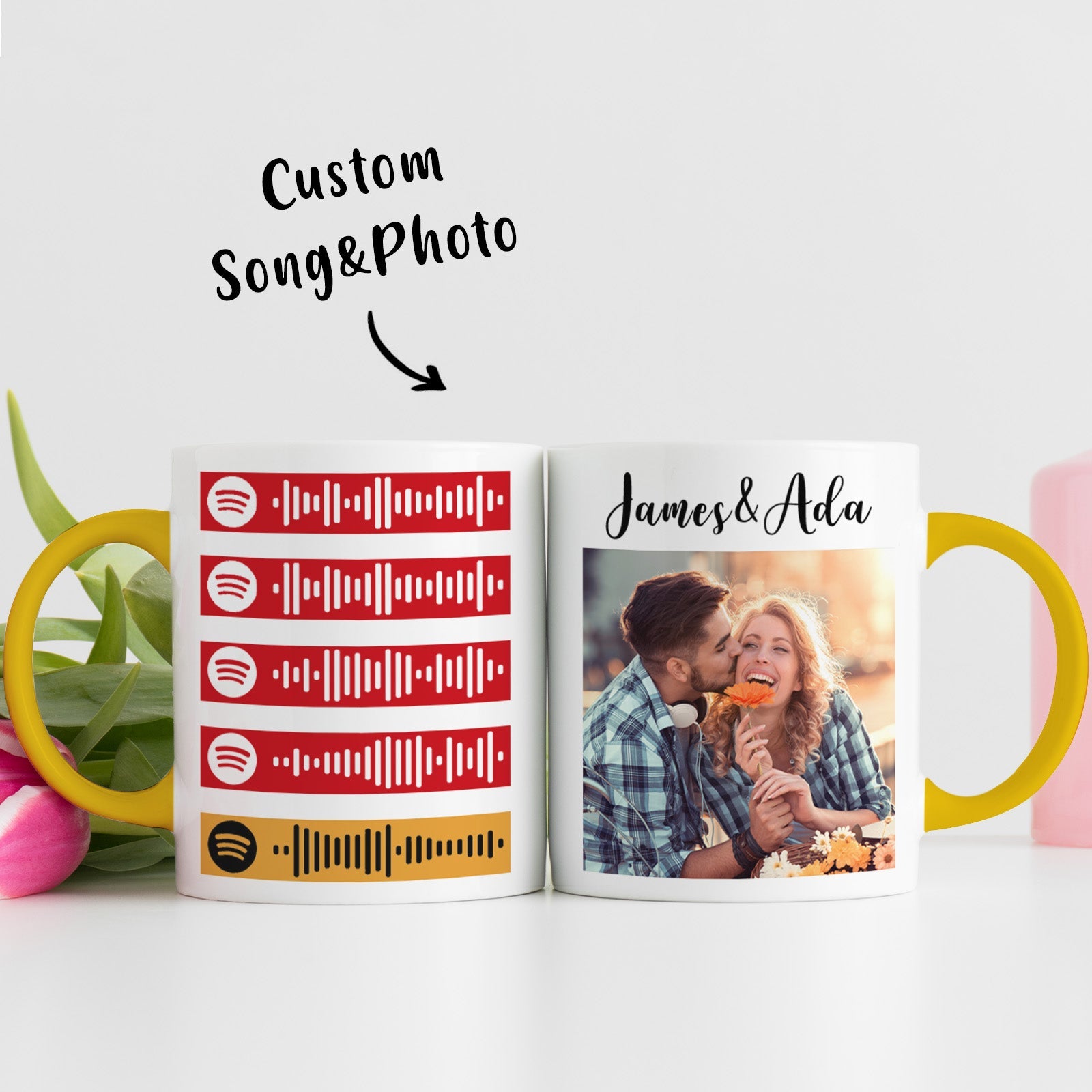 Custom Spotify Mugs Photos Mug Personalized Music Mug for Lover