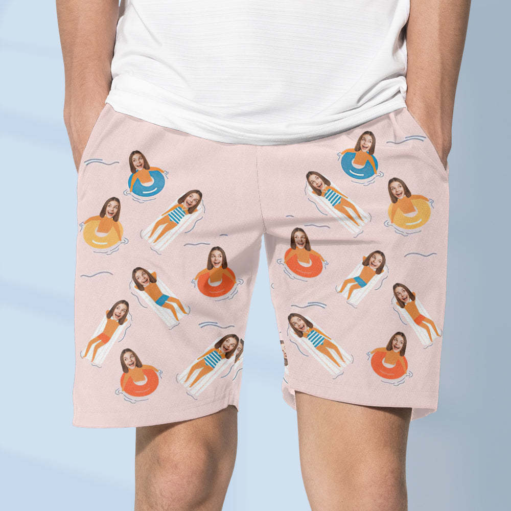 Custom Face Beach Shorts Swimwear Comfortable Gifts - Myphotomugs