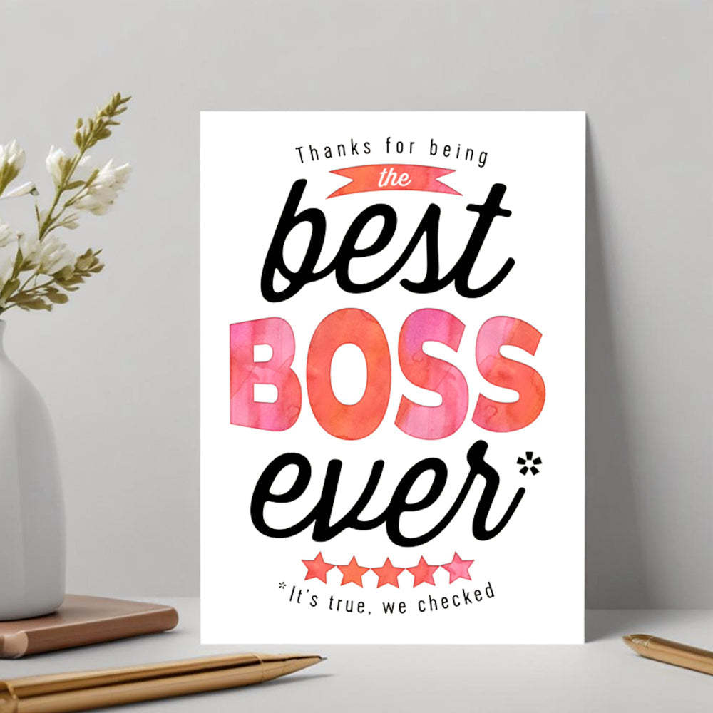 Boss's Day Card Happy Boss's Day Card Boss's Birthday Card Gift - Myphotomugs