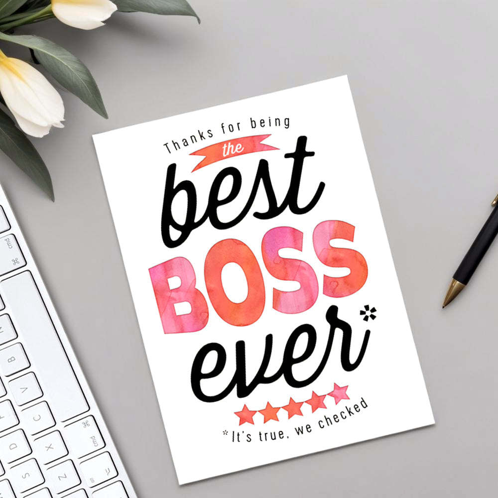 Boss's Day Card Happy Boss's Day Card Boss's Birthday Card Gift - Myphotomugs