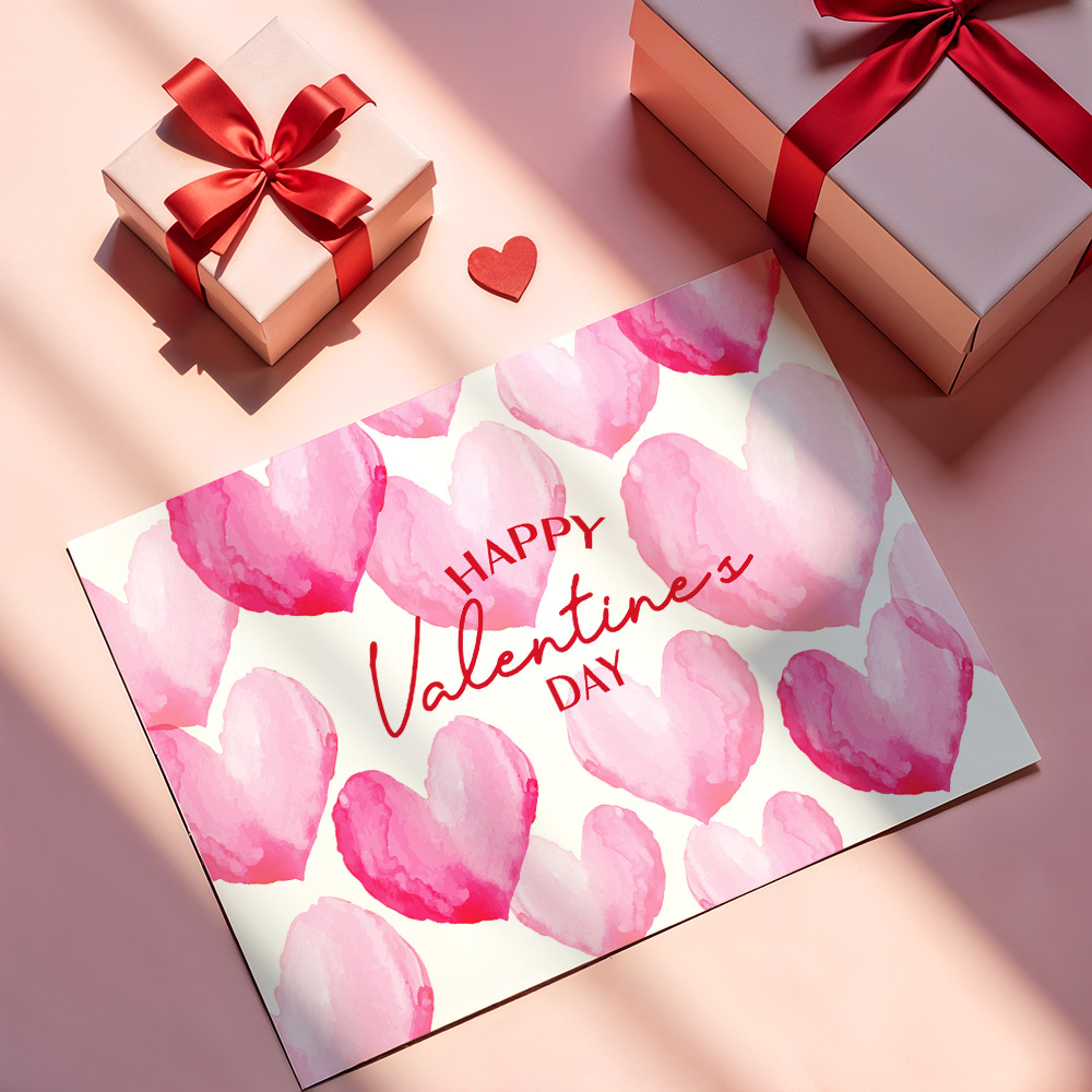 Happy Valentines Day Card Hearts Card Valentine's Day Card Romantic Card Gifts