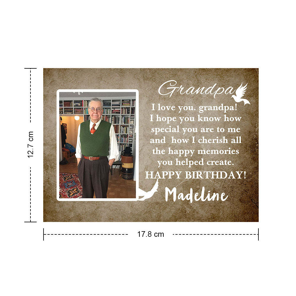 Custom Crochet Doll from Photo Handmade Look alike Dolls with Personalized Name Card Birthday Gifts for Grandpa - Myphotomugs