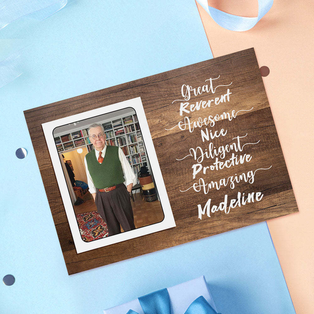 Gifts for Grandpa Custom Crochet Doll from Photo Handmade Look alike Dolls with Personalized Name Card - Myphotomugs