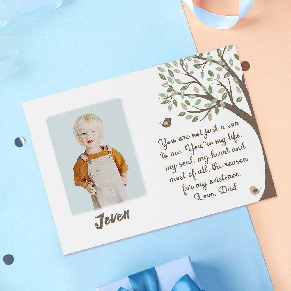 To My Son Custom Crochet Doll from Photo Handmade Look alike Dolls with Personalized Name Card - Myphotomugs