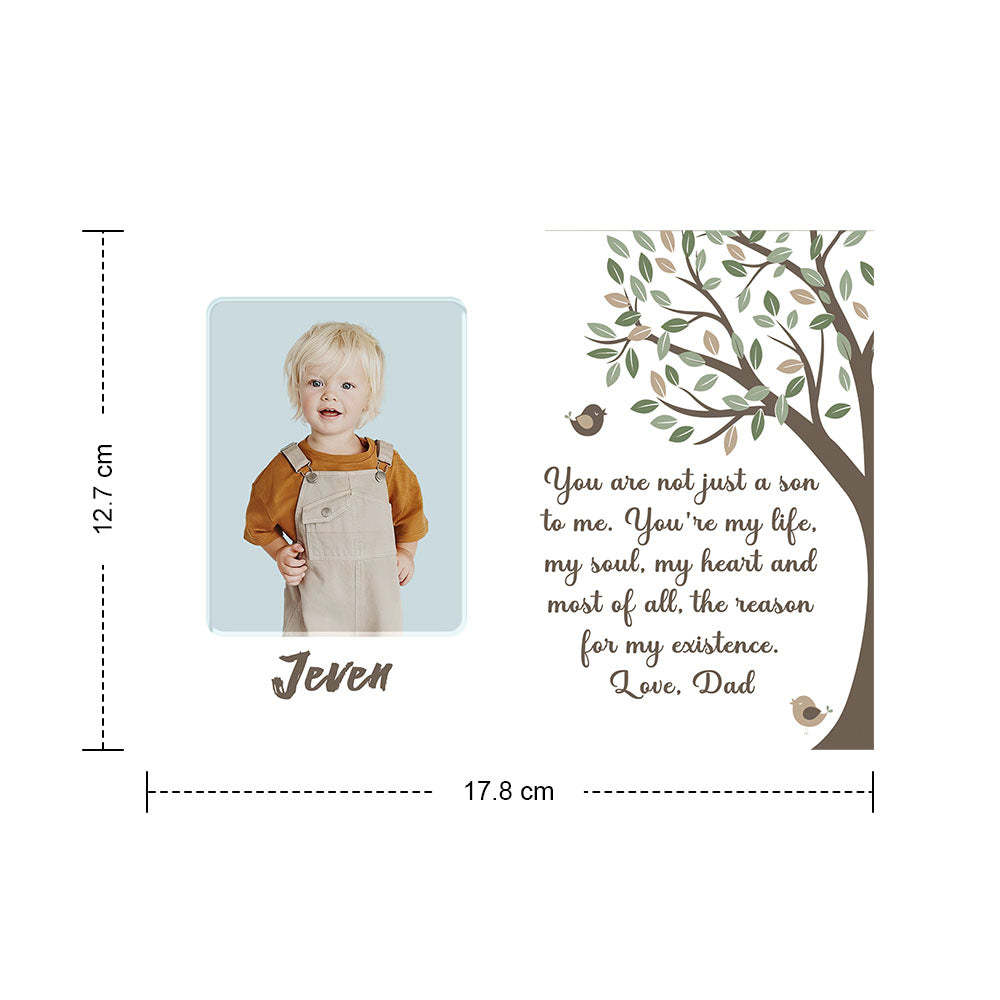 To My Son Custom Crochet Doll from Photo Handmade Look alike Dolls with Personalized Name Card - Myphotomugs