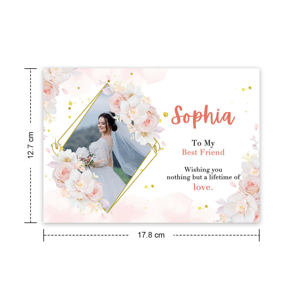 Bridal Shower Gift Custom Crochet Doll from Photo Handmade Look alike Dolls with Personalized Name Card - Myphotomugs