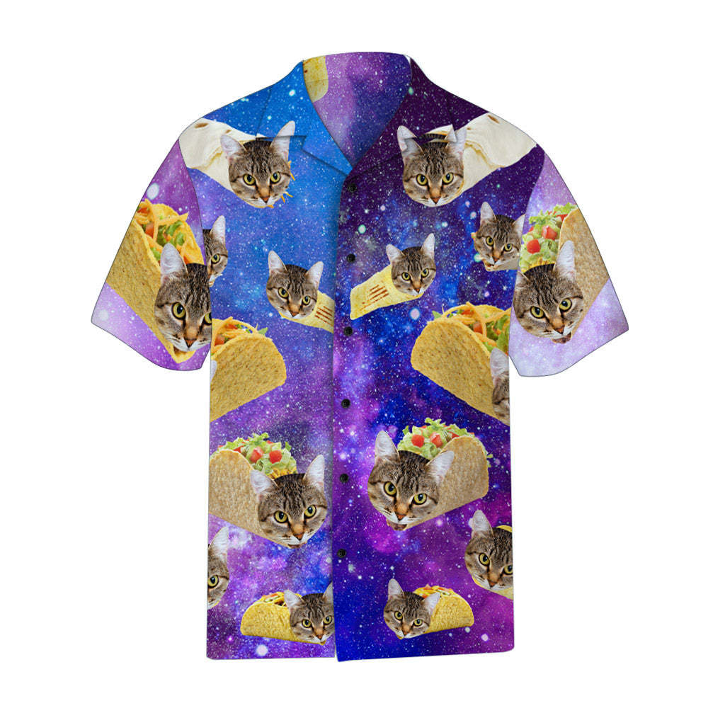 Custom Face Hawaiian Shirt Funny Food Pattern Hawaiian Shirt - Myphotomugs