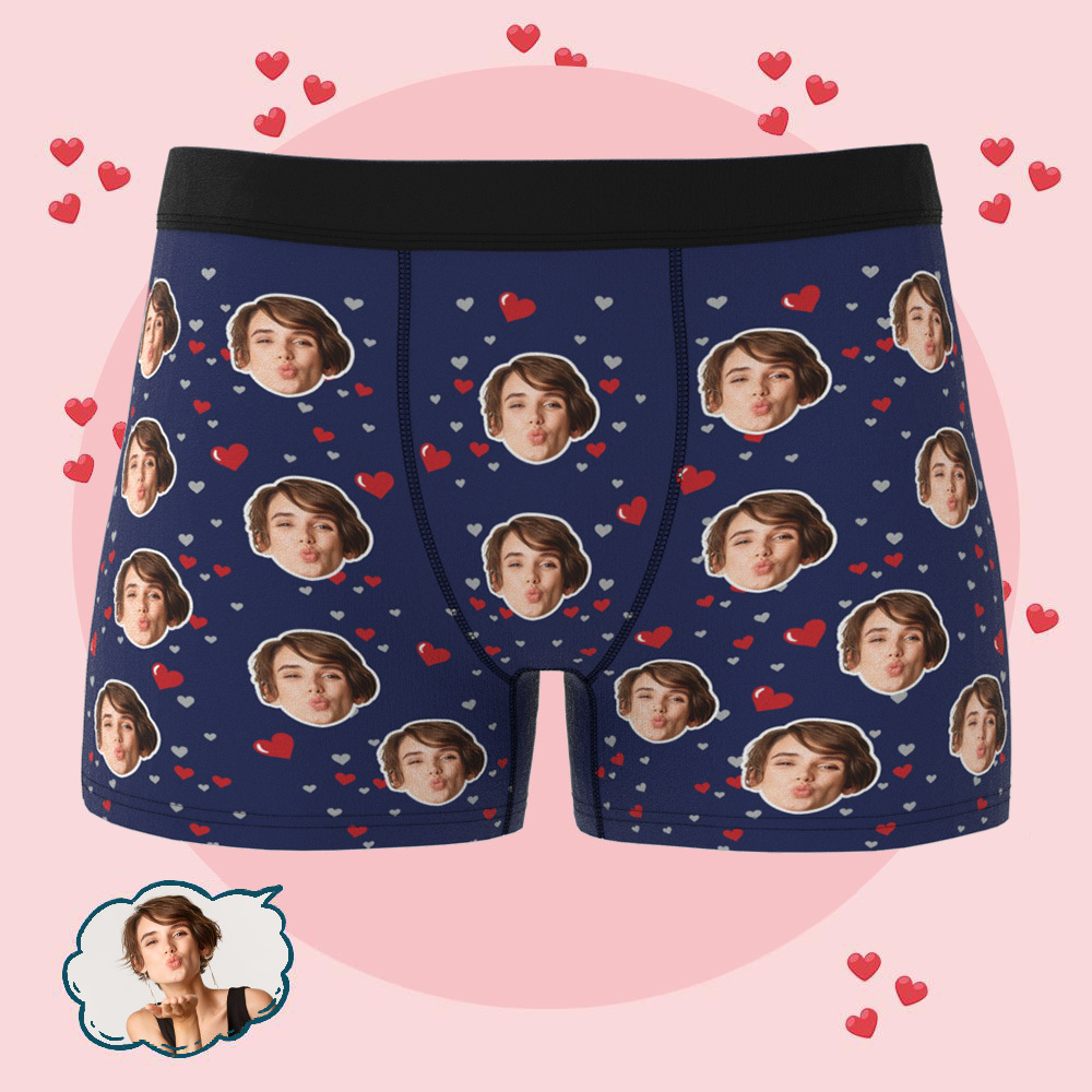Custom Photo Underwear for Lover Personalized Photo Underwear Valentines Day Gift