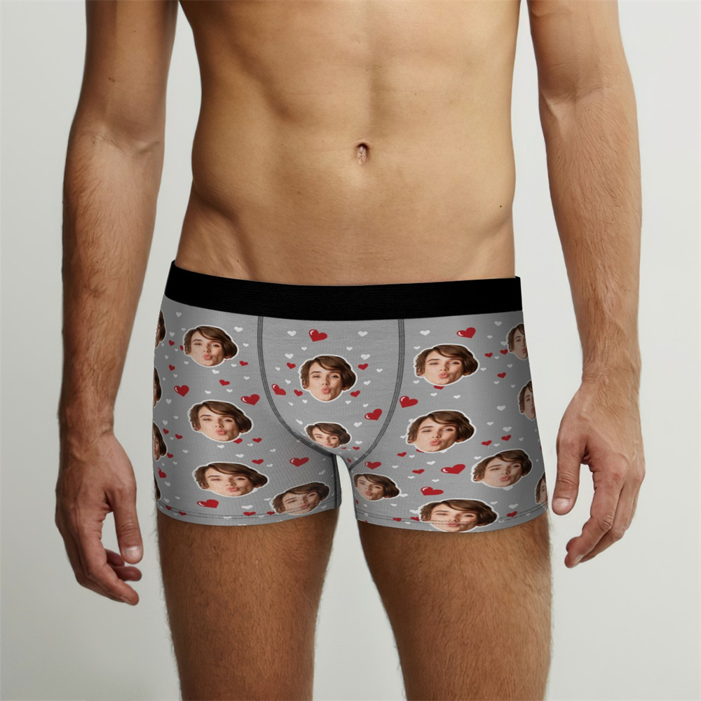 Custom Photo Underwear for Lover Personalized Photo Underwear Valentines Day Gift