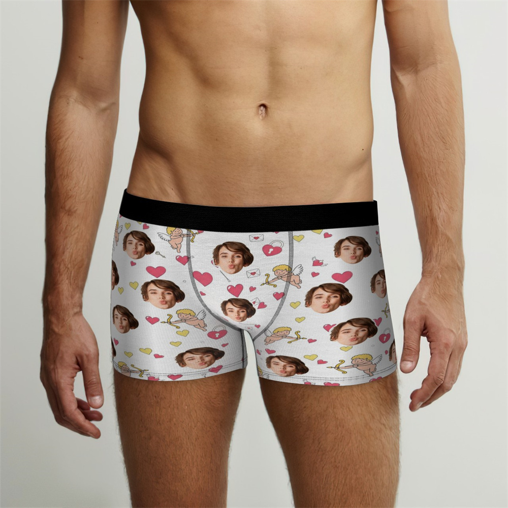 Custom Photo Underwear for Lover Personalized Cupid Underwear Photo Underwear Gift for Lover