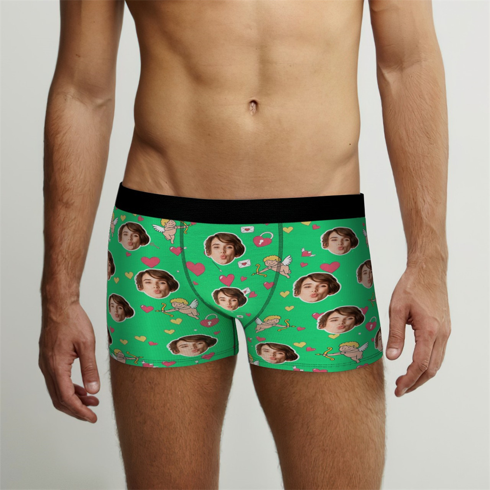 Custom Photo Underwear for Lover Personalized Cupid Underwear Photo Underwear Gift for Lover