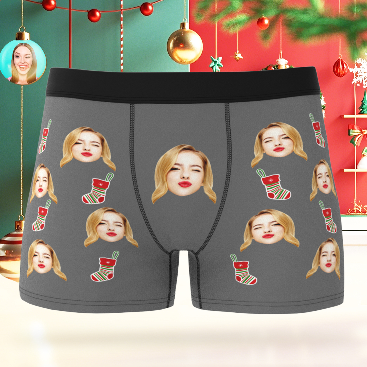 Custom Underwear Custom Photo Boxers Personalized Gifts for Lover