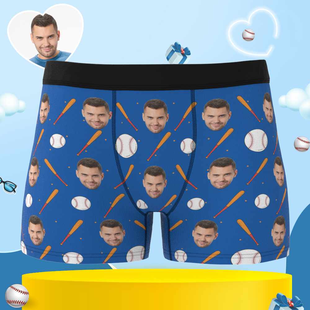 Custom Men's Boxer Briefs with Picture Custom Face Underwear Anniversary Gift Underwear