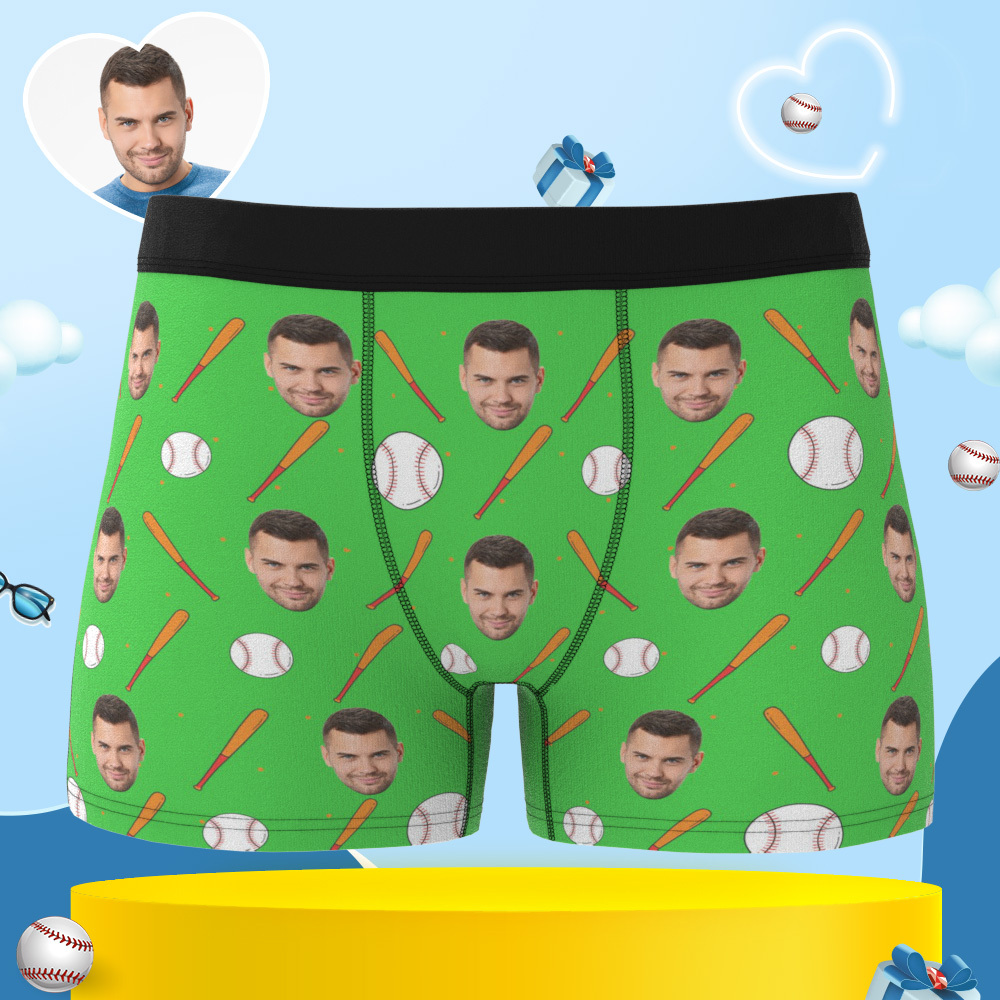 Custom Men's Boxer Briefs with Picture Custom Face Underwear Anniversary Gift Underwear