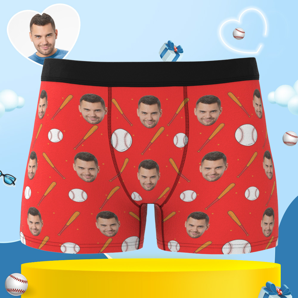 Custom Men's Boxer Briefs with Picture Custom Face Underwear Anniversary Gift Underwear
