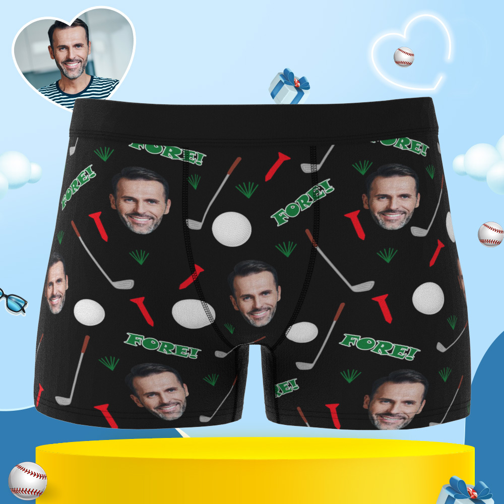 Father's Day Golf Boxer Personalized Men Underwear for Him Father's Da
