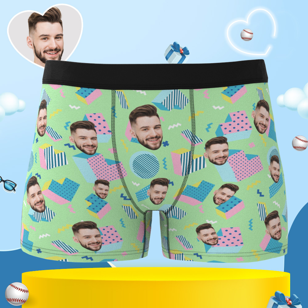 Custom Photo Boxers for Men Face on Boxer Personalized Underwear for Men