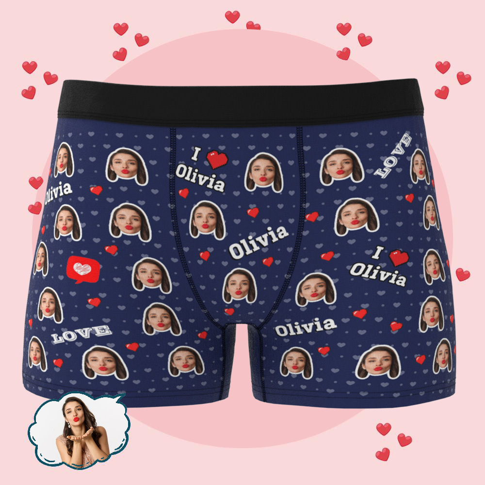 Personalized Men's Underwear with Picture Custom Face Underwear for Men Birthday Gifts for Lover