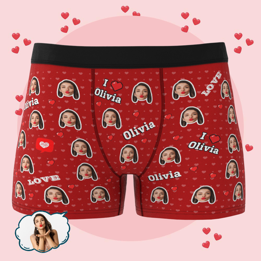Personalized Men's Underwear with Picture Custom Face Underwear for Men Birthday Gifts for Lover