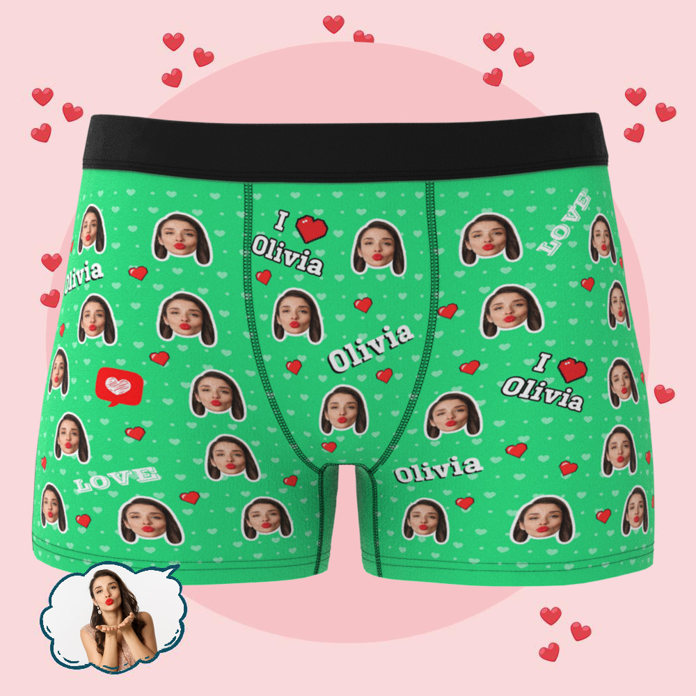 Personalized Men's Underwear with Picture Custom Face Underwear for Men Birthday Gifts for Lover
