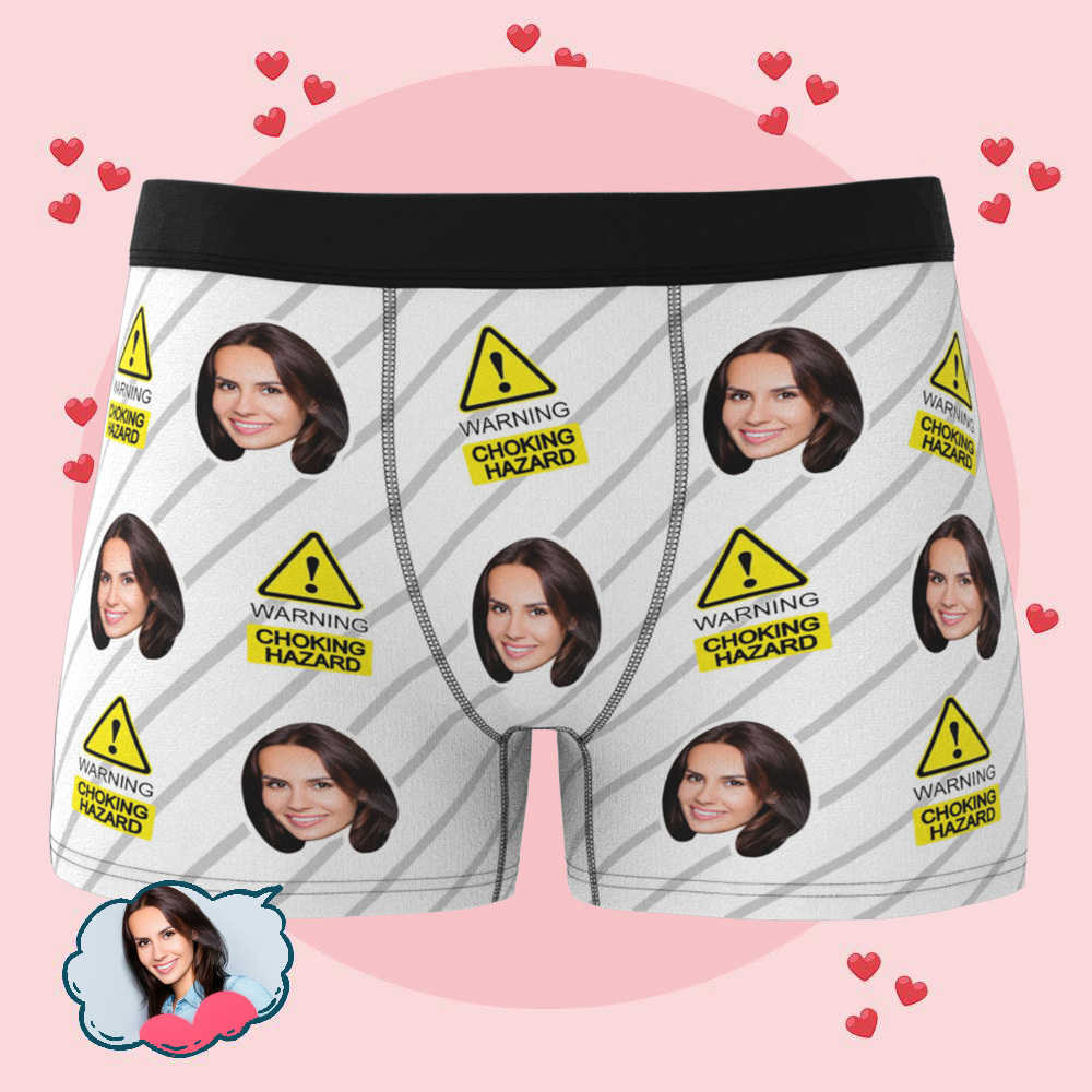 Personalized Men’s Boxer Briefs with Picture Custom Underwear Gift Personalized Face Underwear
