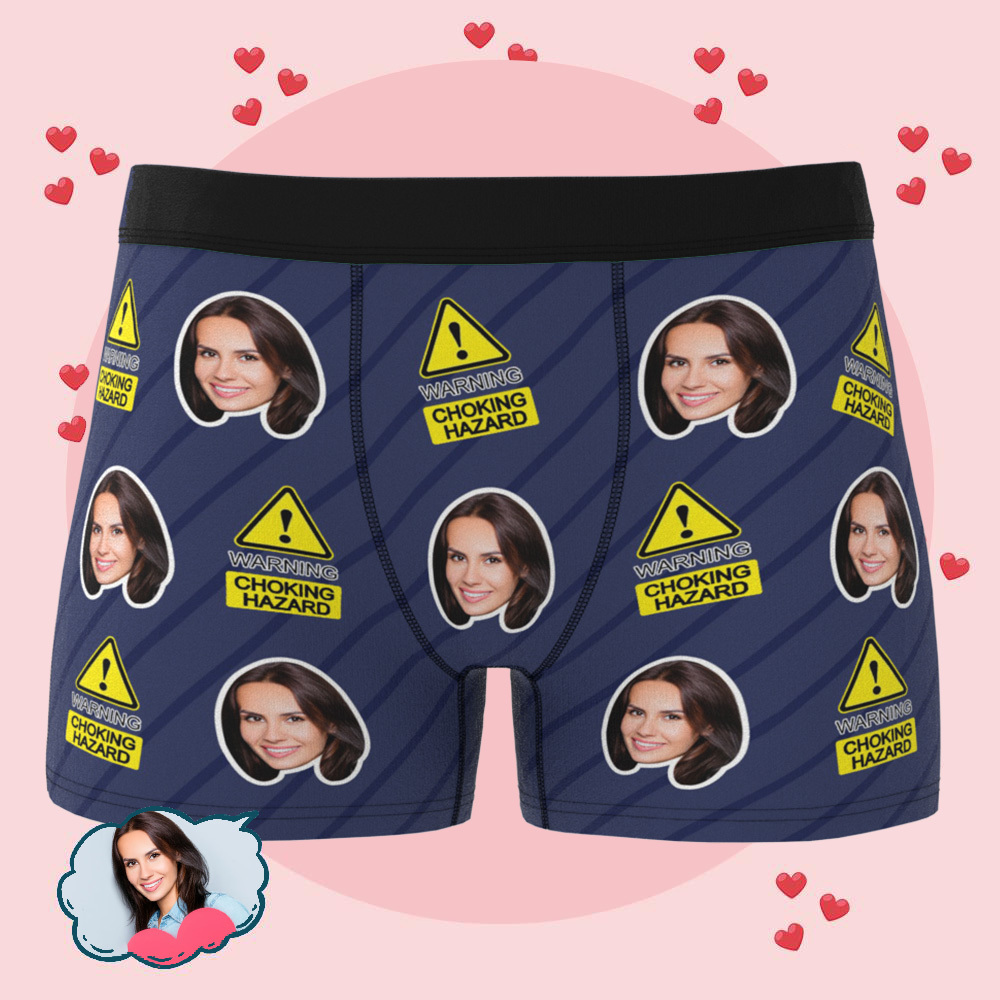 Personalized Men’s Boxer Briefs with Picture Custom Underwear Gift Personalized Face Underwear