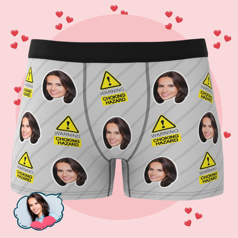 Personalized Men’s Boxer Briefs with Picture Custom Underwear Gift Personalized Face Underwear