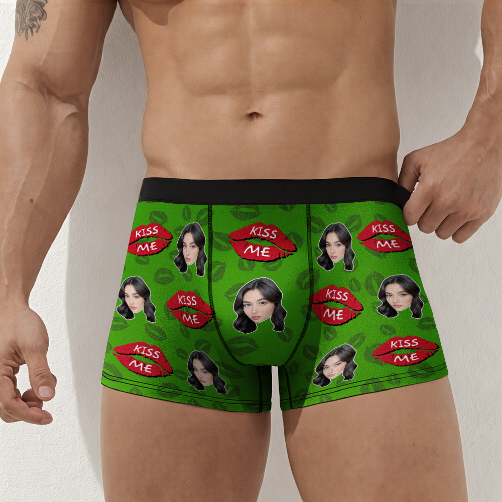 2-Custom Men's Boxer Briefs with Picture Custom Face Underwear Anniversary Gift Underwear