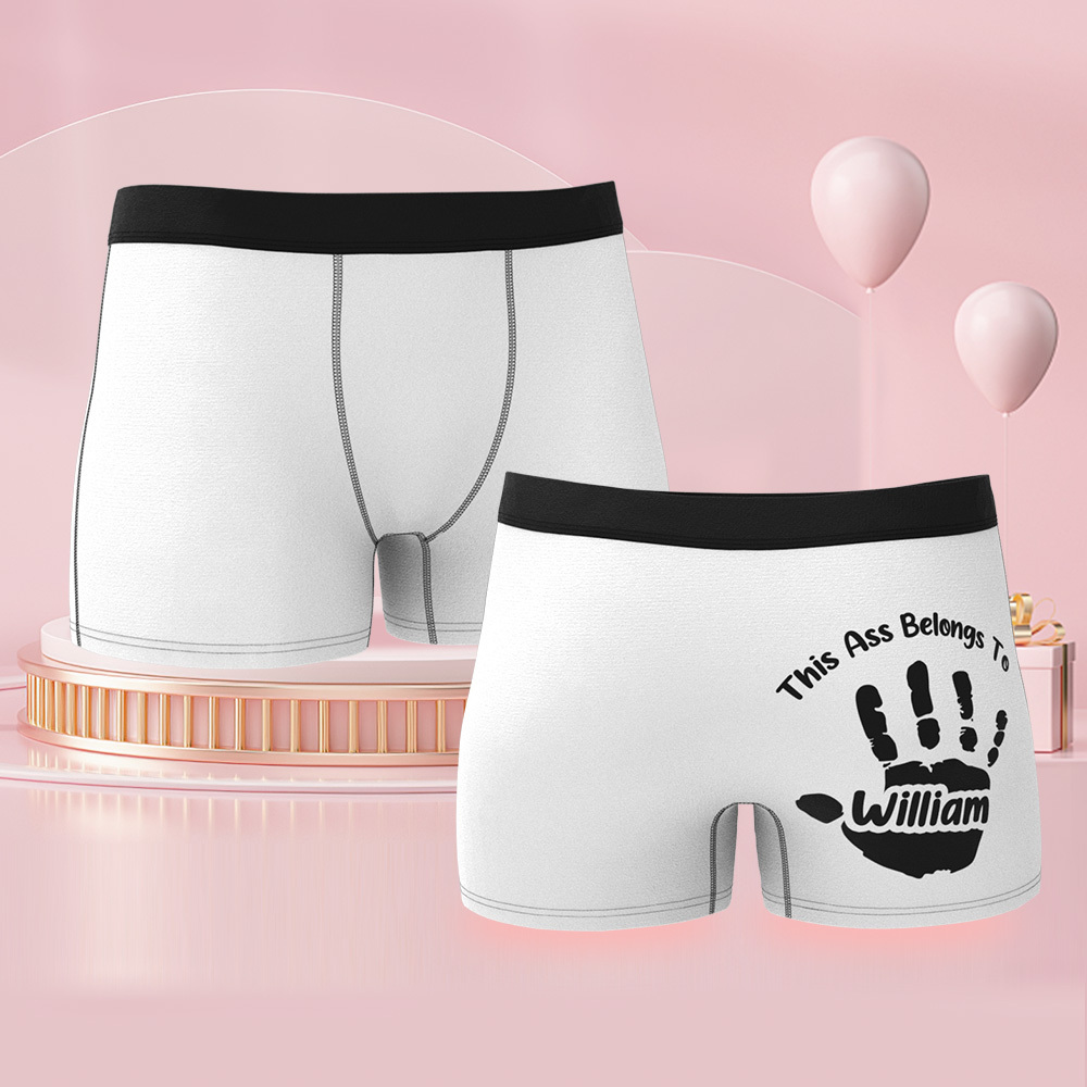 Custom Name Boxer Naughty Gifts For Boyfriend Personalized Boxer for Men