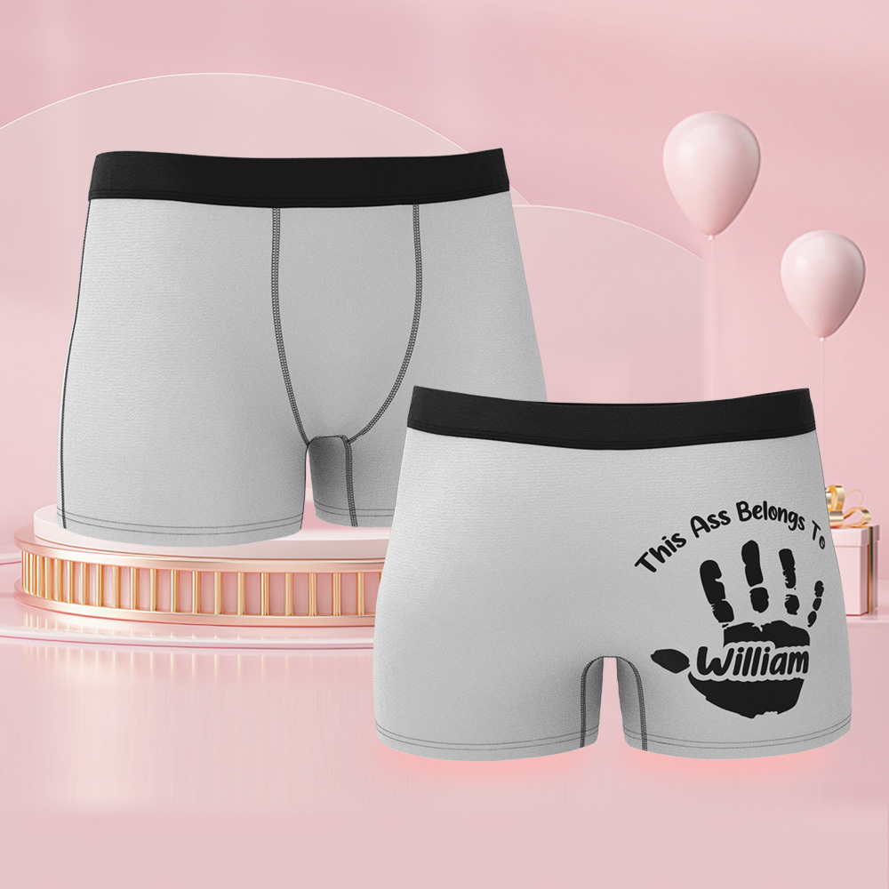 Custom Name Boxer Naughty Gifts For Boyfriend Personalized Boxer for Men