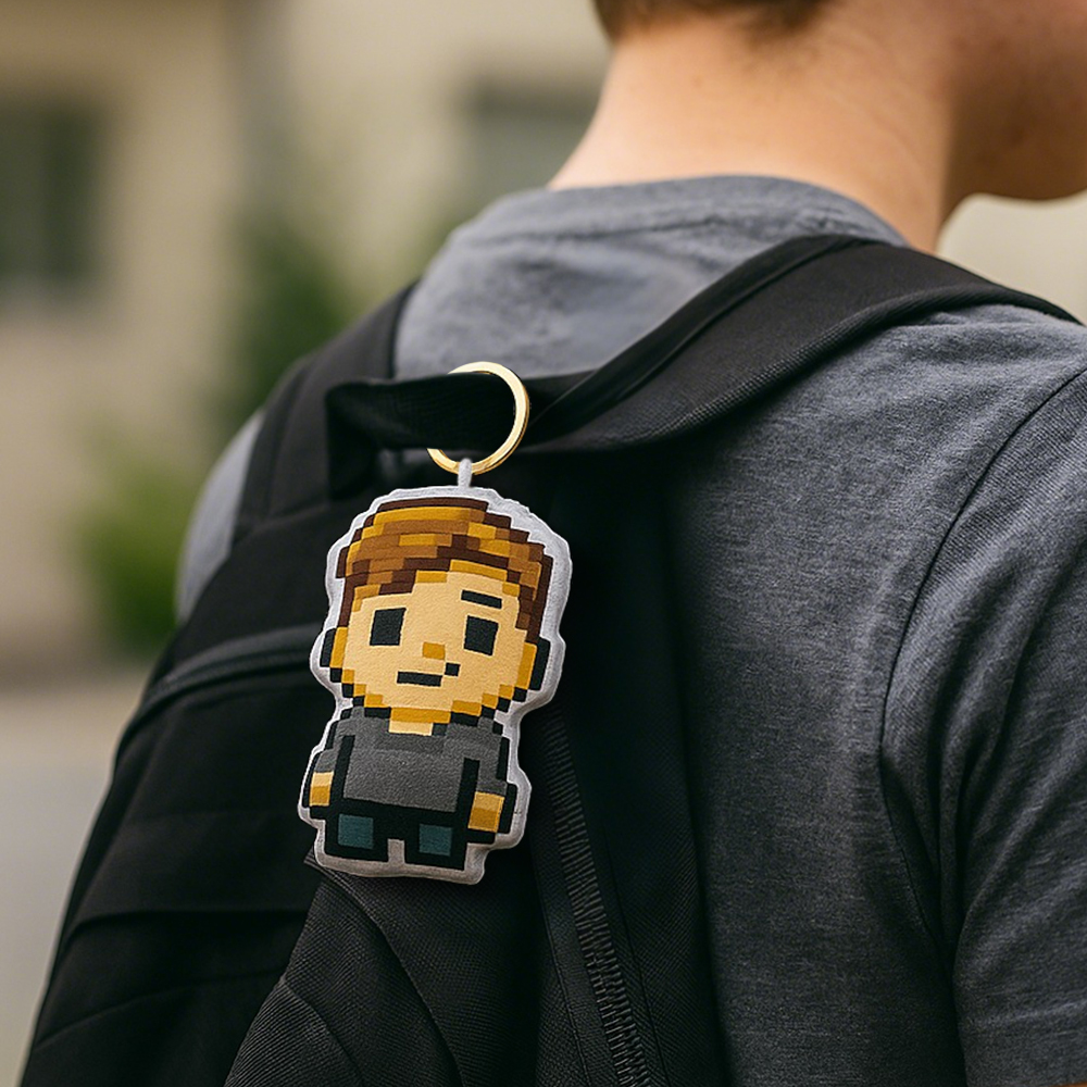 Custom Pixel Art Keychain Custom Pixel Minime Keychain Personalized Face Picture Minime Doll Keychain - MyPhotoMugs