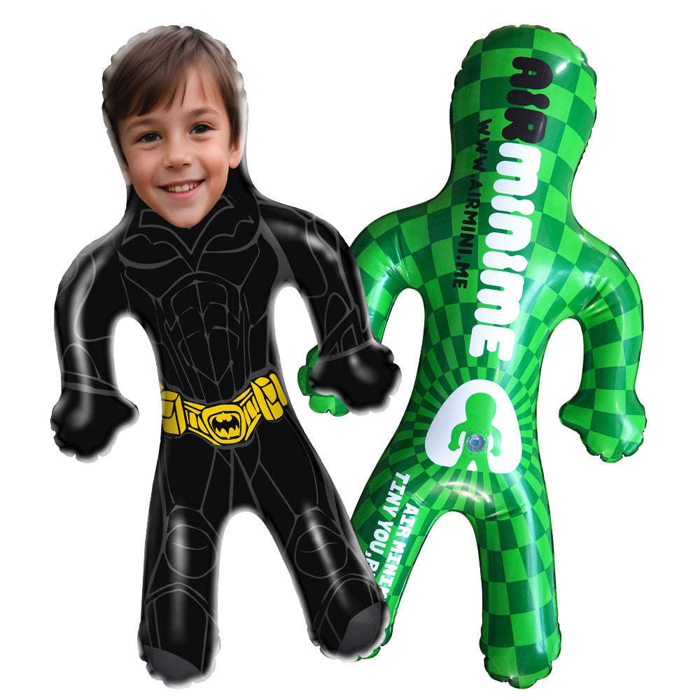Personalized Blow Up Dolls Superhero Inflatable Minime Balloon Custom Face Hero Air Minime for Him/Kids - Myphotomugs