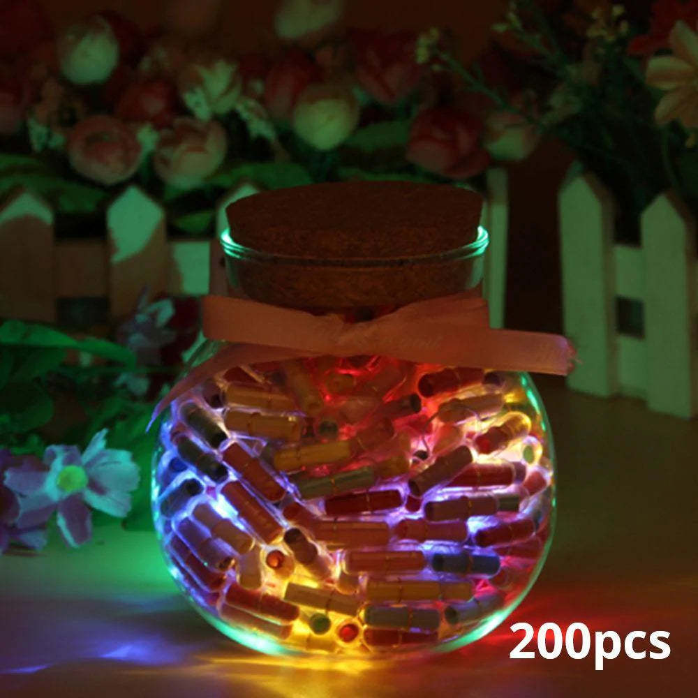 200pcs DIY Lovely Smiling Face Mini Shaped Message Capsule Letter in a Bottle with Box - Myphotomugs