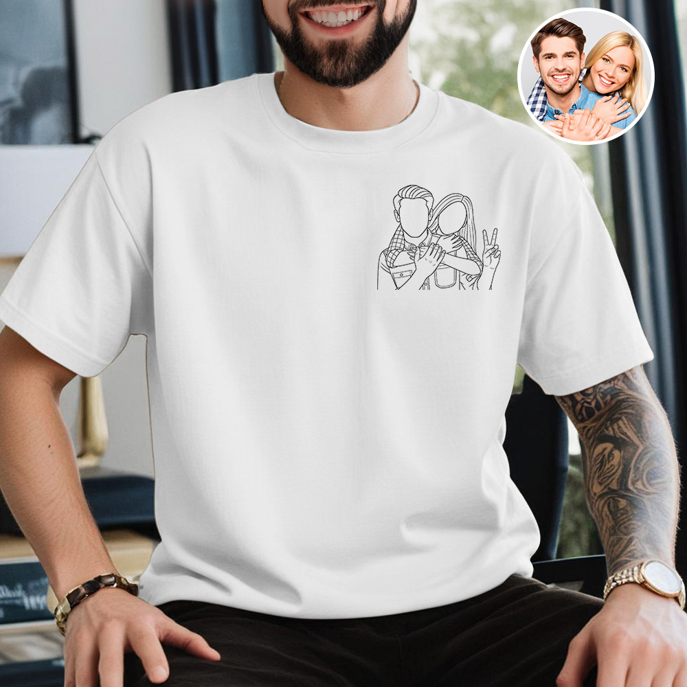 Custom Photo Shirt for Dad Personalized Dad Portrait Shirt Custom Dad