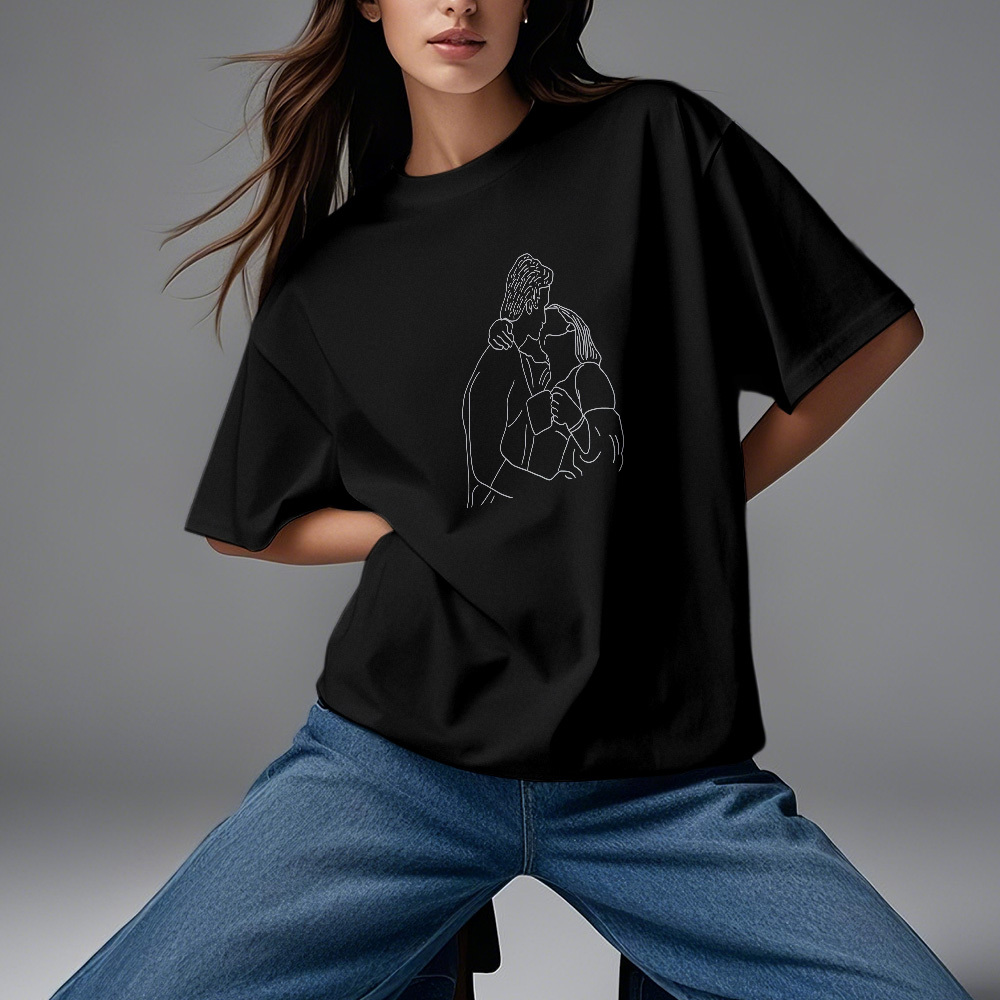 Custom Photo Shirt Personalized Portrait Shirt Custom Photo Shirt with Lover