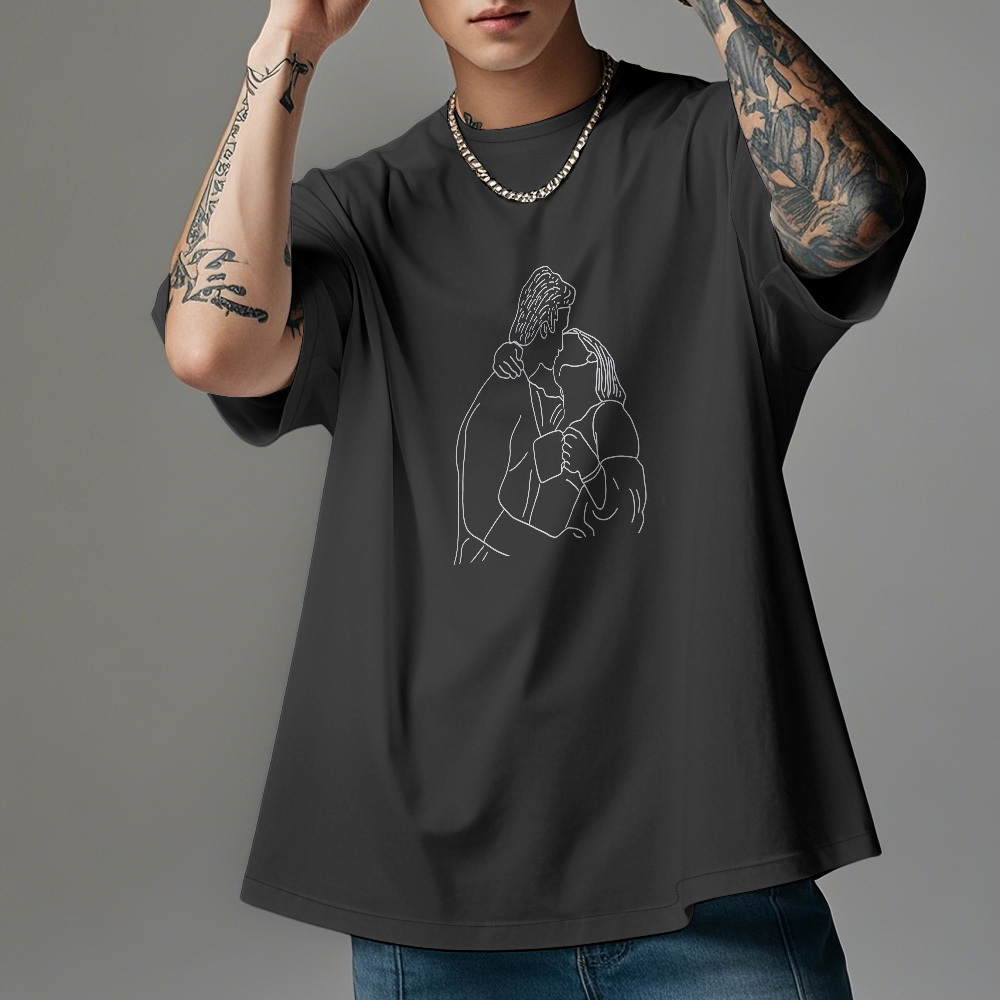 Custom Photo Shirt Personalized Portrait Shirt Custom Photo Shirt with Lover