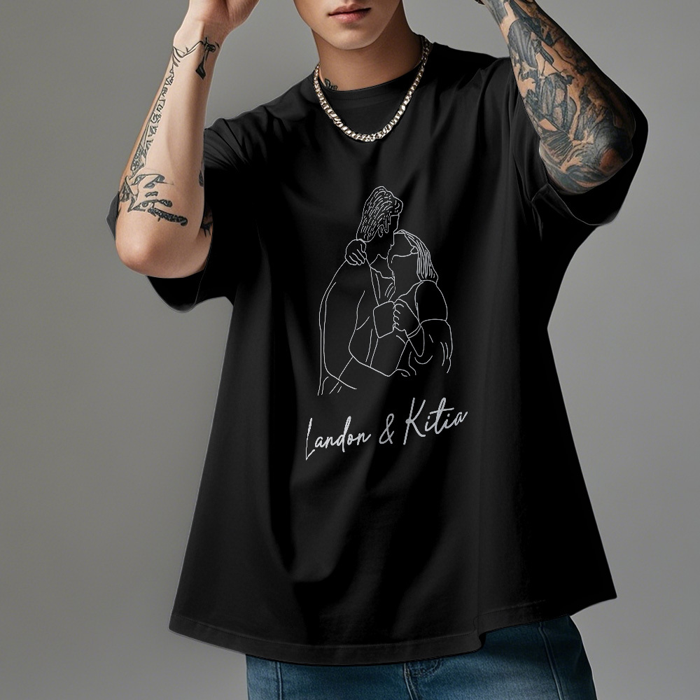 Custom Photo Shirt Personalized Portrait Shirt Custom Photo Shirt with Lover