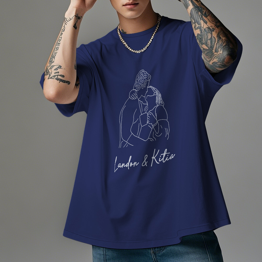 Custom Photo Shirt Personalized Portrait Shirt Custom Photo Shirt with Lover