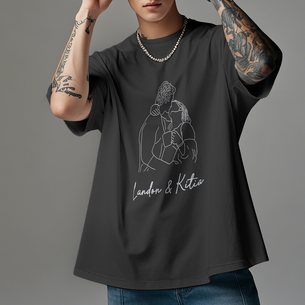 Custom Photo Shirt Personalized Portrait Shirt Custom Photo Shirt with Lover