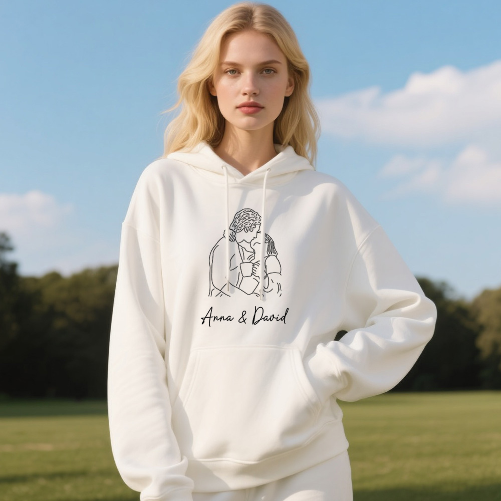 Custom Photo Hoodie Personalized Portrait Hoodie Custom Photo Hoodie for Lover