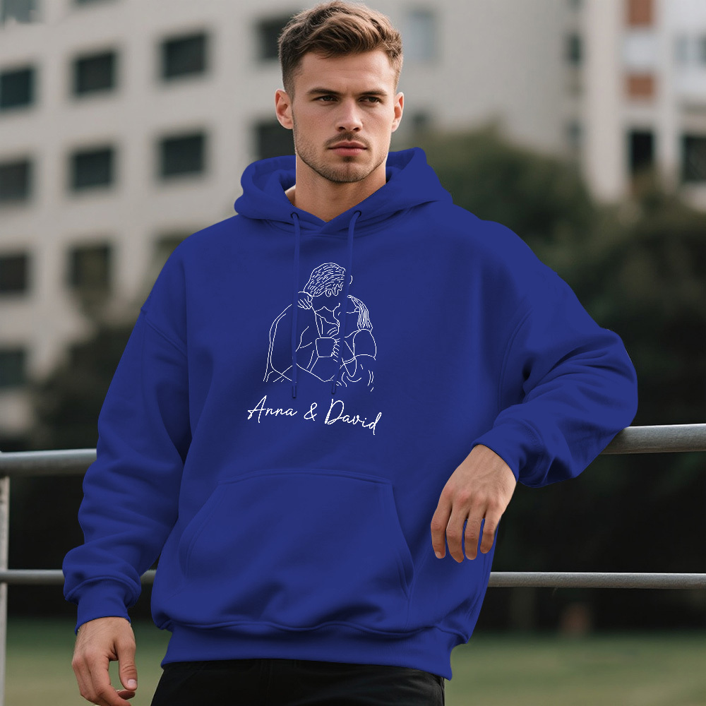 Custom Photo Hoodie Personalized Portrait Hoodie Custom Photo Hoodie for Lover