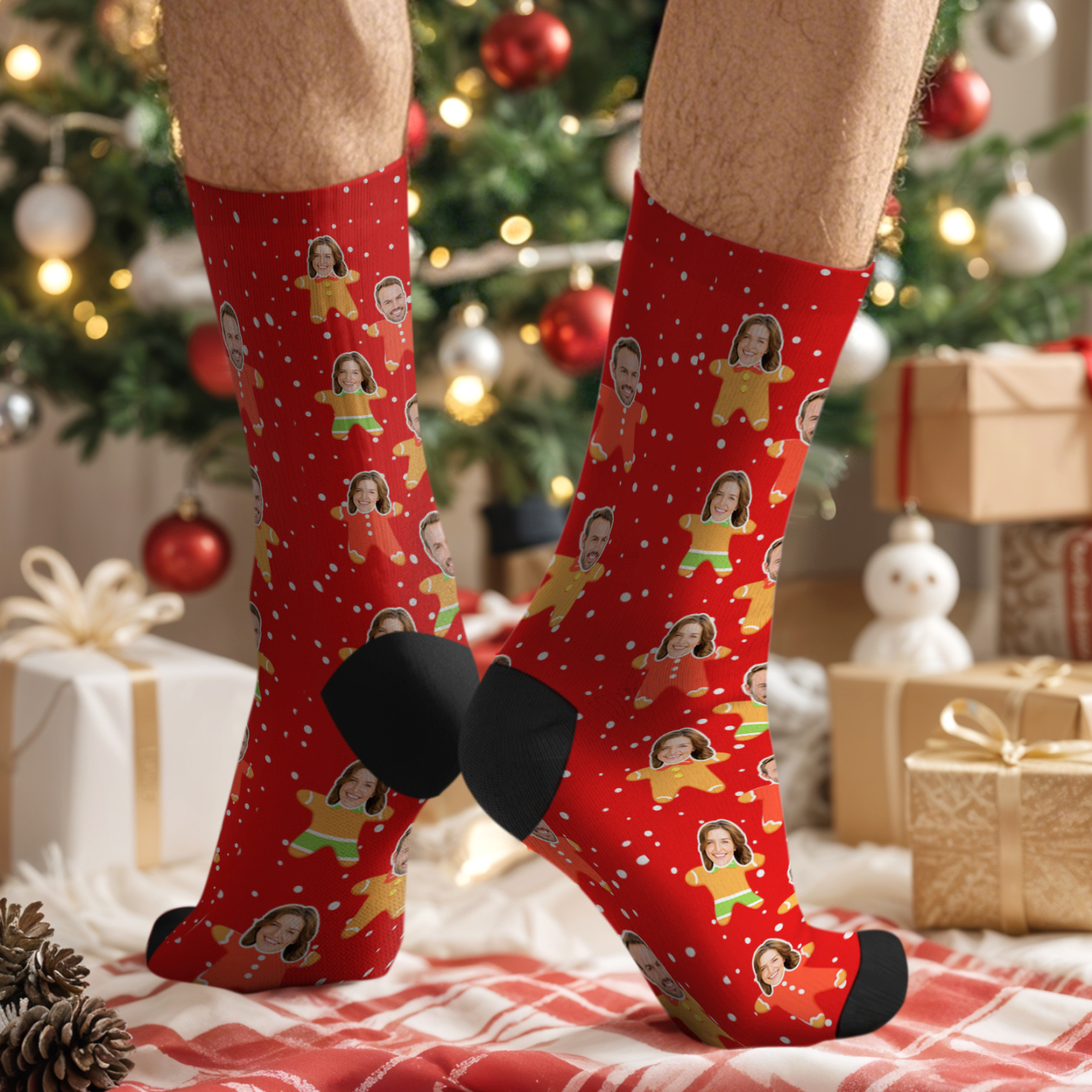  Custom Photo Christmas Stocking Personalized Xmas Socks Gift Personalized Christmas Gift