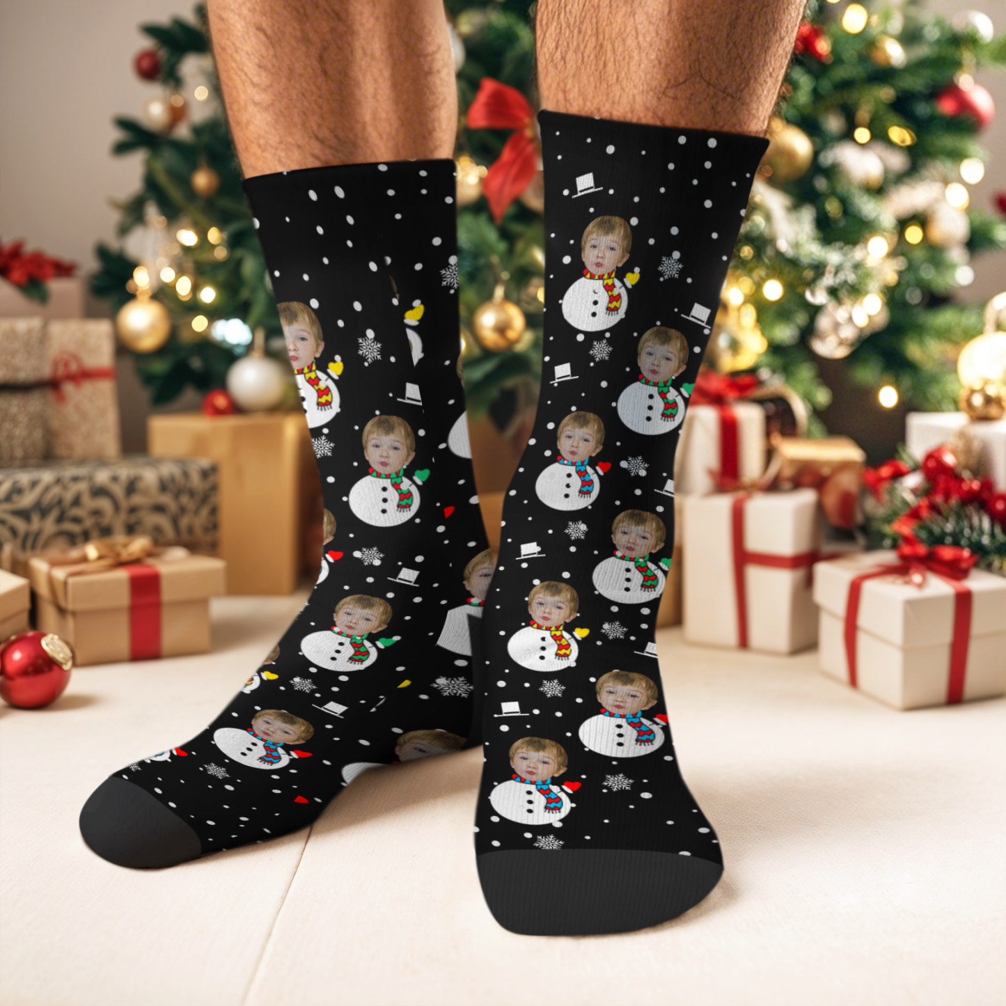 Custom Photo Christmas Stockings Personalized Xmas Socks Personalized Christmas Gift for Kids