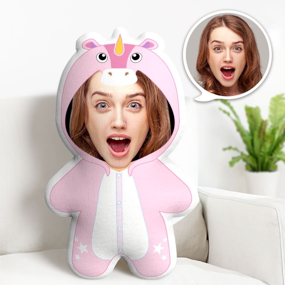 Unicorn Minime Throw Pillow Custom Face Pillow Cute Minime Pillow for Girl - Myphotomugs