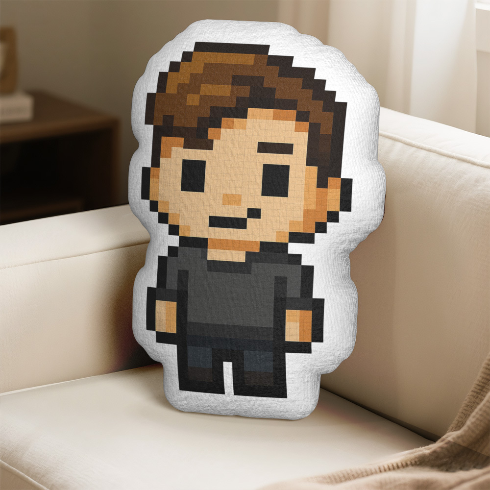 Custom Pixel Art Pillow Custom Pixel Minime Throw Pillow Personalized Face Picture Minime Throw Doll