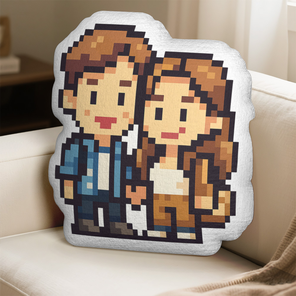 Custom Pixel Art Pillow Custom Pixel Minime Throw Pillow Personalized Face Picture Minime Throw Doll