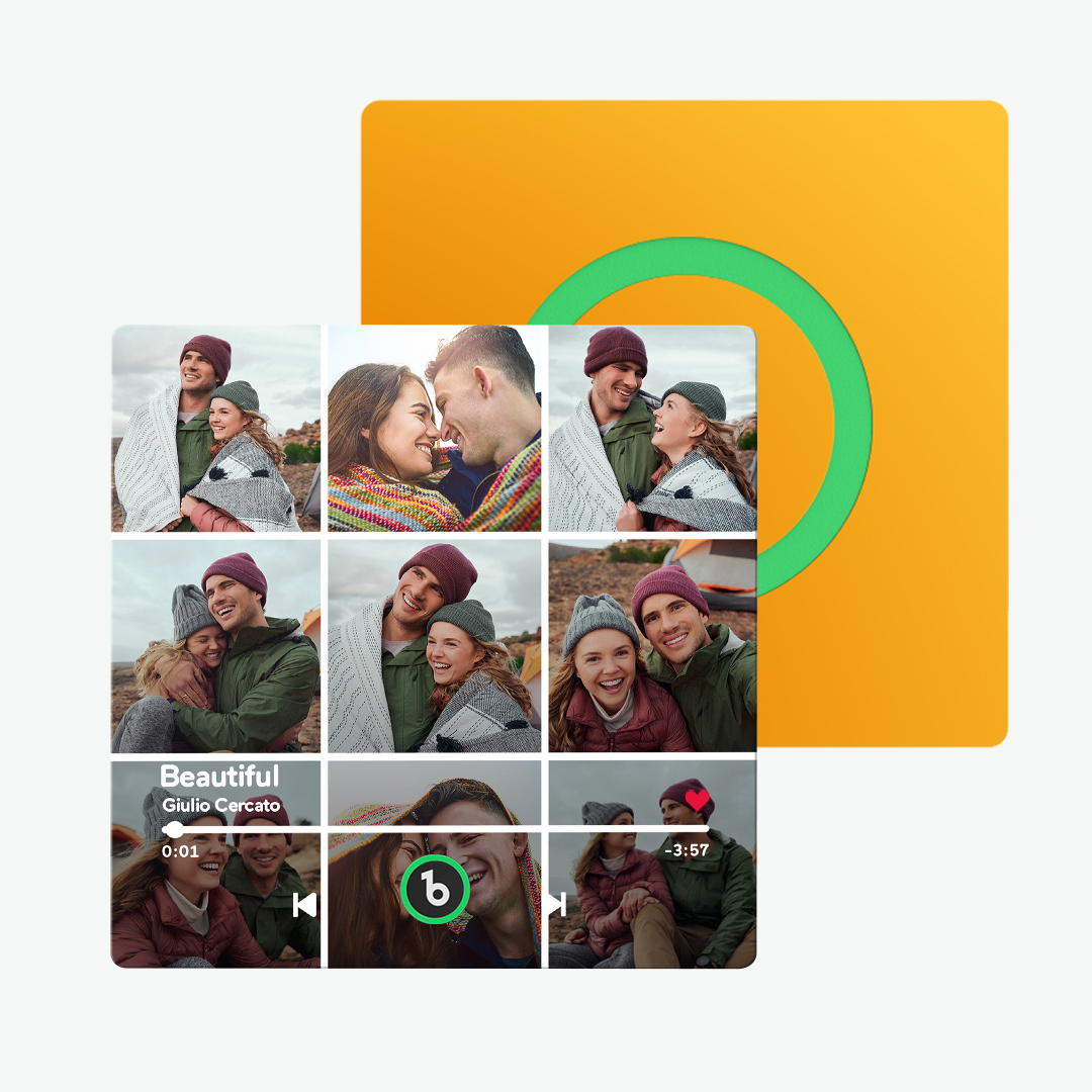 New 4.0 Upgrade Custom Music Fridge Magnet Colorful Frame Album Fridge Magnet Can Play Songs Gift for Couple